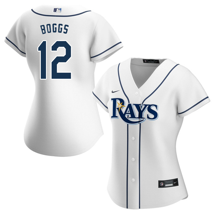 Nike Women #12 Wade Boggs Tampa Bay Rays Baseball Jerseys Sale-White